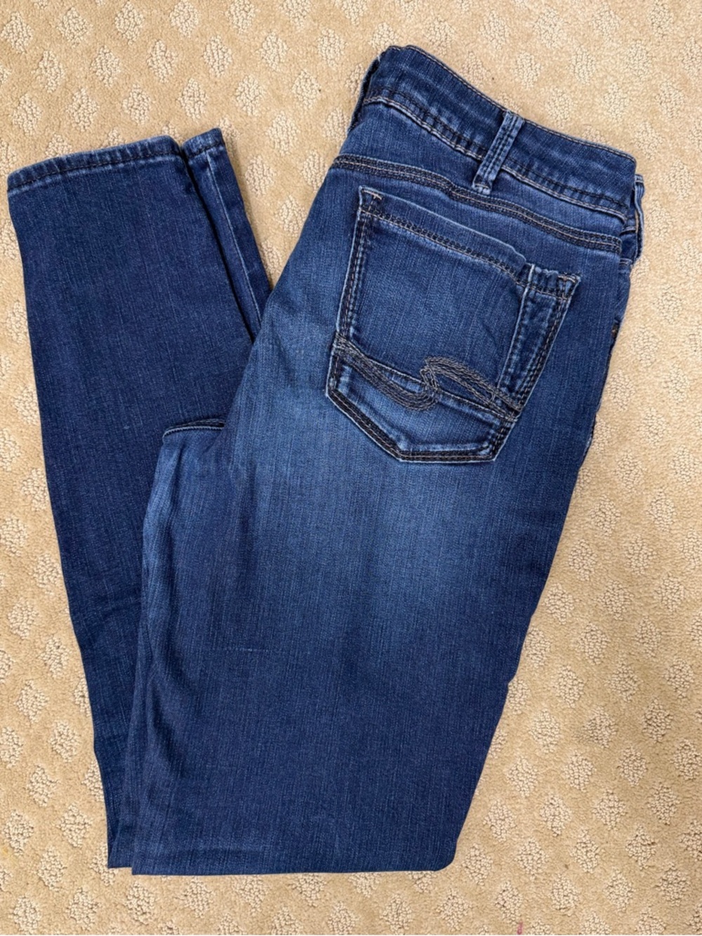 Silver Jeans Aiko Super Skinny Dark Wash Women's Jeans - Blue